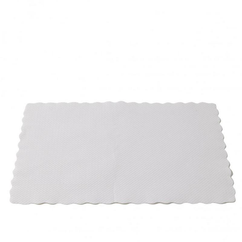 Caprice Scalloped Edge Placemat White 350 x 250mm (2000/ctn)