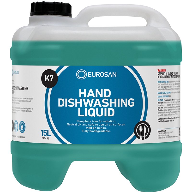 Eurosan K7 Hand Dishwashing Liquid 15L (each)