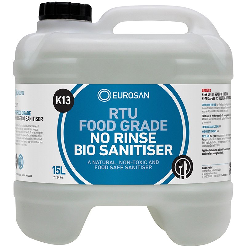 Eurosan K13 RTU Food Grade No Rinse Bio Sanitiser 15ltr