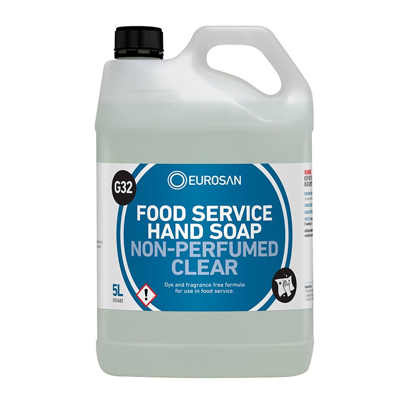 Eurosan G32 Food Service Hand Soap Non-Perfumed Clear 5L (each)