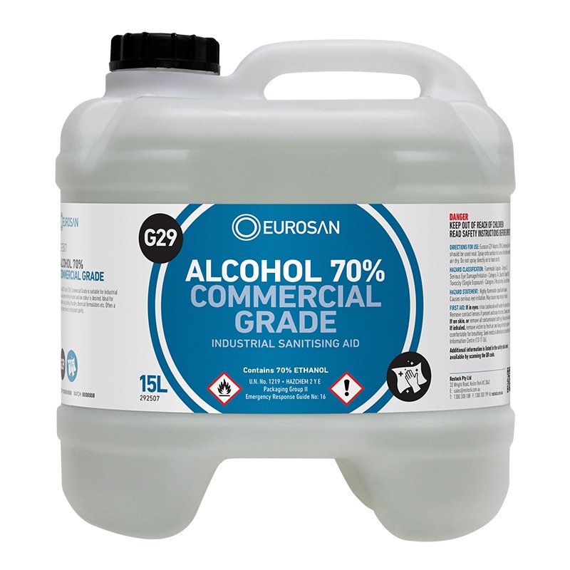 Eurosan G29 Alcohol/Ethanol 70% Commercial Grade 15L