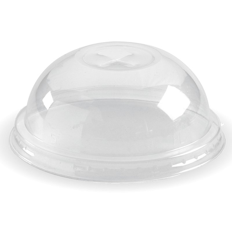 Biodegradable Dome Lids with X-Slot to suit Cold Cups 150-280ml (1000/ctn)