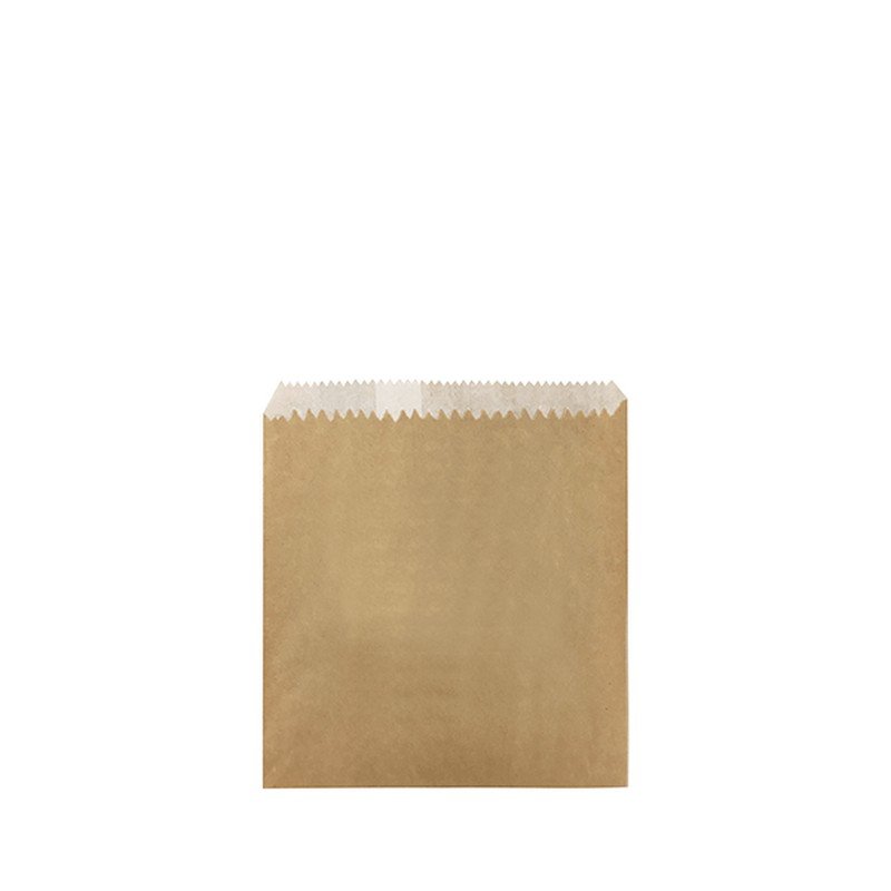 1/2 Square Greaseproof Brown Paper Bags 160x140mm (500/ctn)