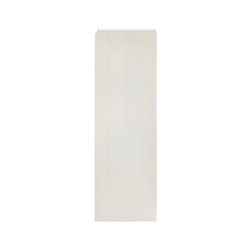 Polycote Long White Paper Bags 305x100x40mm (250/pack)