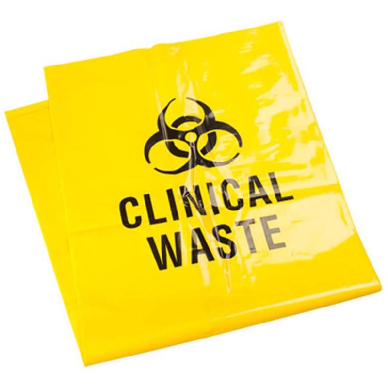 HDPE 36ltr Yellow Infectious Waste Bags 550w x 730L (500/ctn)