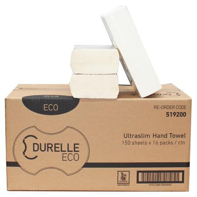 Durelle Eco Ultraslim Hand Towel 23 x 24cm (16 x150sheet)