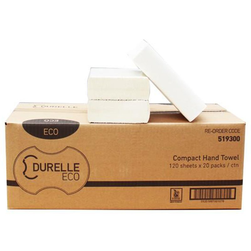 Durelle Eco Compact Hand Towel 19 x 29.5cm (20 x 120sheet)