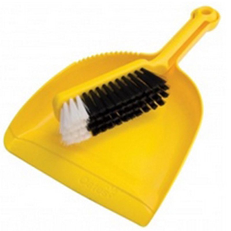 Premium Yellow Dustpan & Brush Set (each)