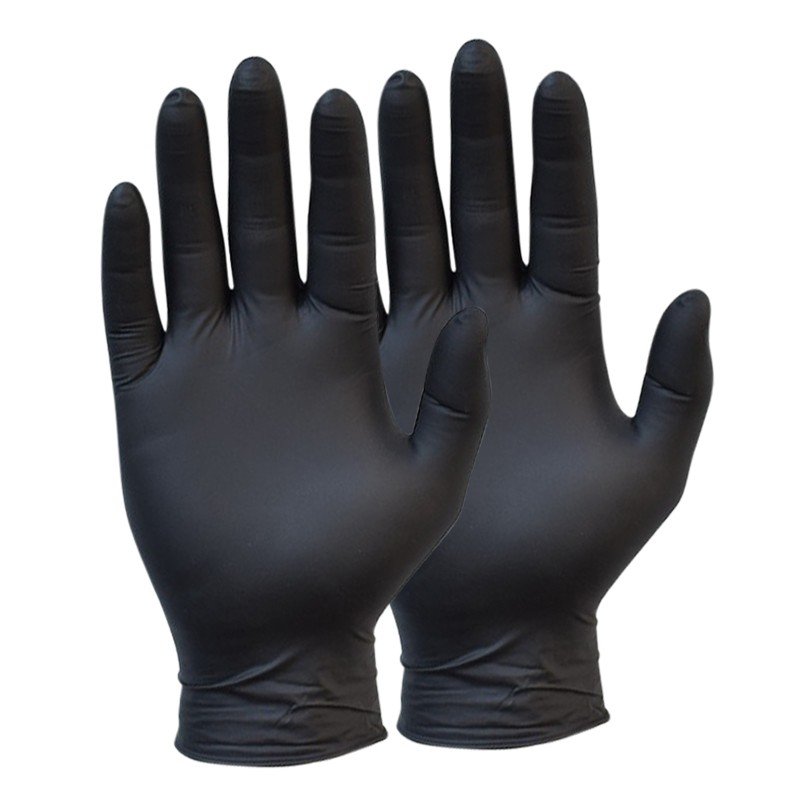Protectaware Premium Black Nitrile Powder Free Gloves - Large (100/pack)
