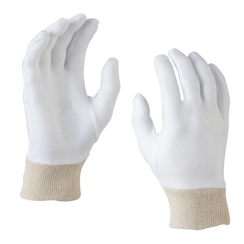 Protectaware Cotton Interlock Liner Gloves Knit Wrist - Mens (12 pairs/pack)