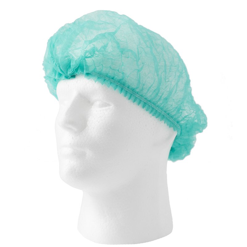 Protectaware Crimped Hair Nets Double Elastic 21inch (53cm) Green (1000/ctn)