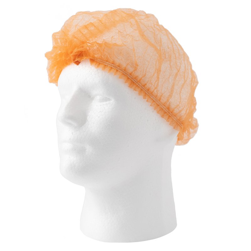 Protectaware Crimped Hair Nets Double Elastic 21inch (53cm) Orange (1000/ctn)