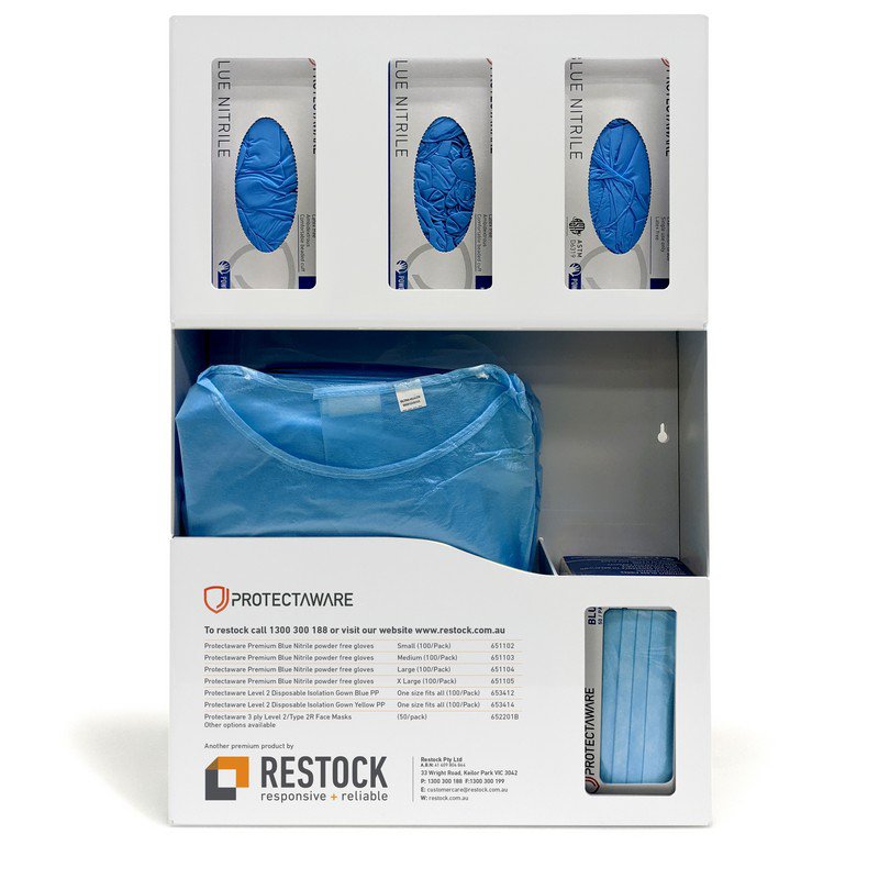 Protectaware PPE Plastic Dispenser 420mm W x 630mm H x 100mm D