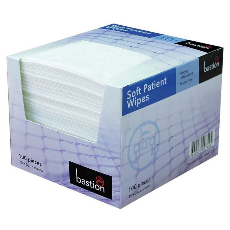 Soft Patient Wipes White 30cm x 33 cm 100sheet (8pack/ctn)
