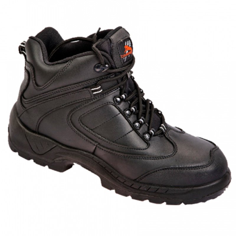 Lace Up Safety Boots with Safety Toe Black Size 13 (1 pair)
