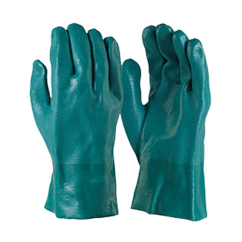 Green PVC Double Dipped Gauntlet 27cm (1 pair)