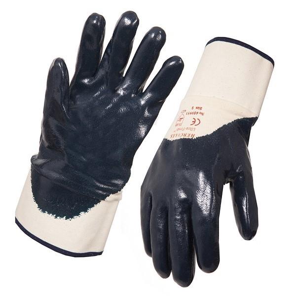 Blue Nitrile Full Dipped Glove with Safety Cuff XLarge (1 pair)