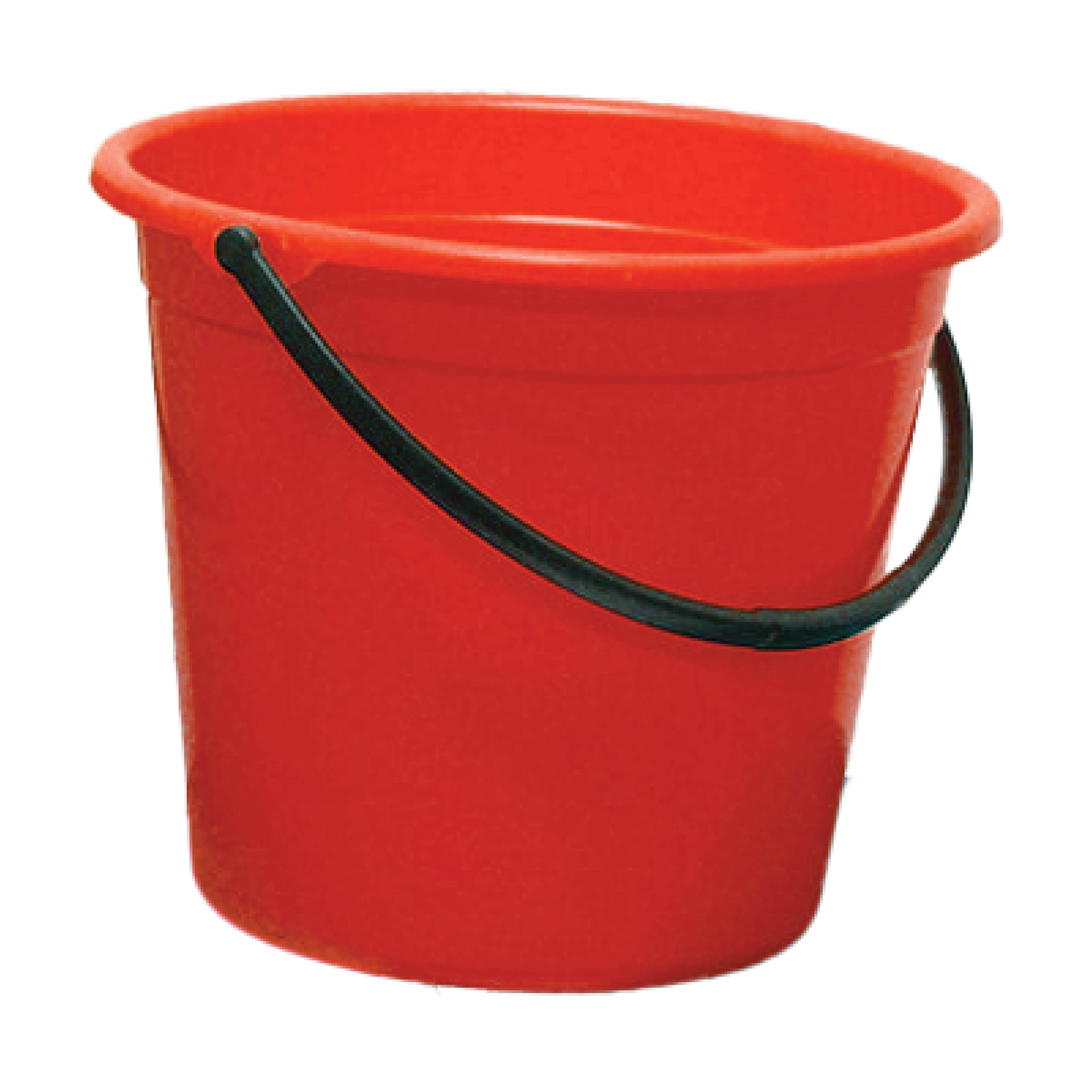 Plastic Bucket with Handle 10ltr - Red (each)