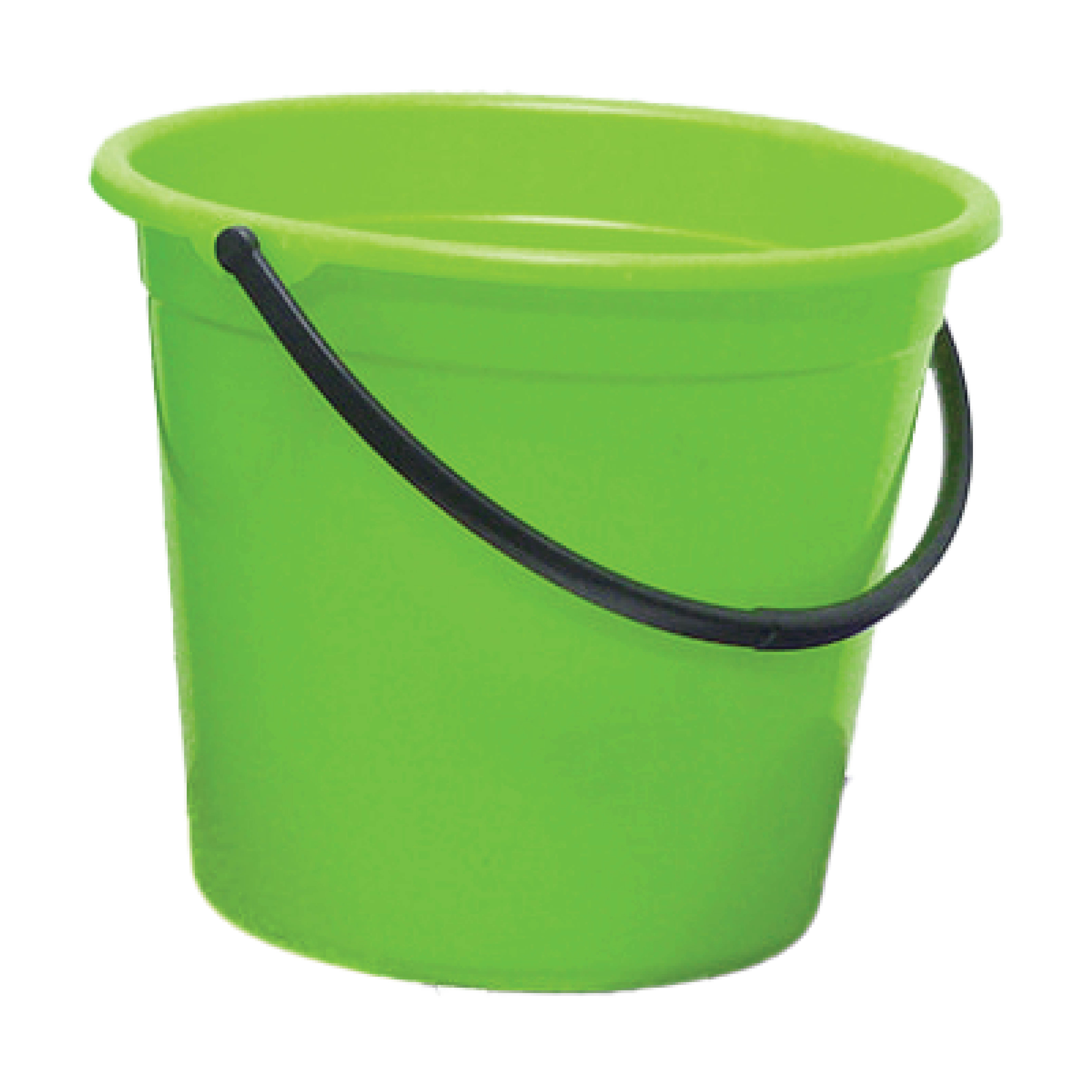 Plastic Bucket with Handle 10ltr - Green (each)