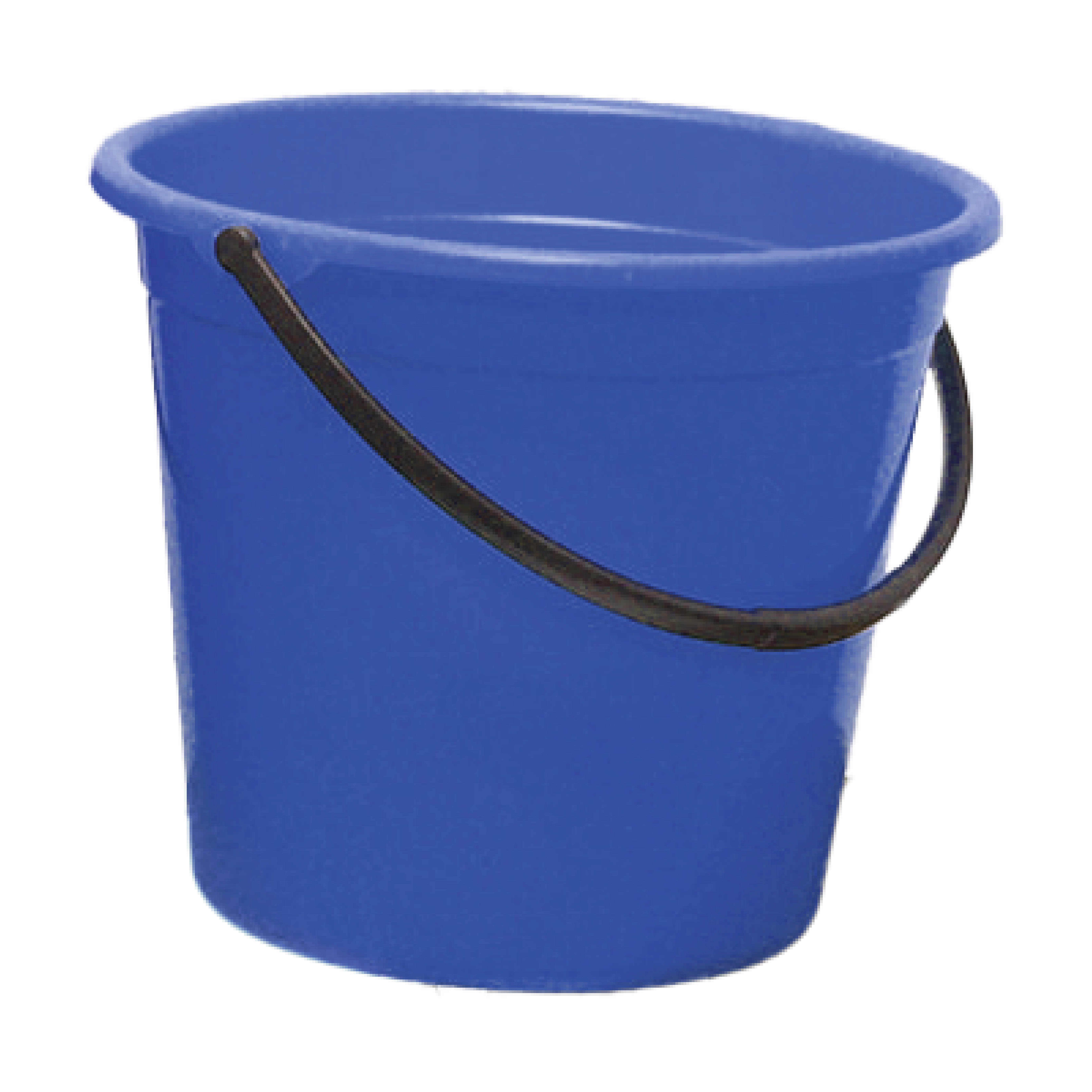 Plastic Bucket with Handle 10ltr - Blue (each)