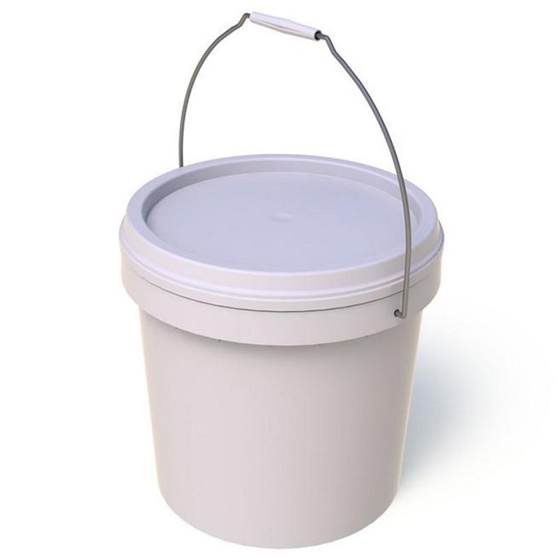 White Pail With Lid 20ltr/kg - 280mm Dia x 410mm High (each)