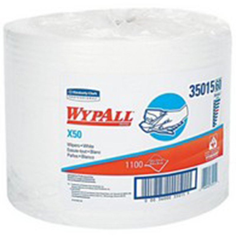 Kleenex Wypall X50 Large White Wipes 49cm x 70m Roll (3/ctn)