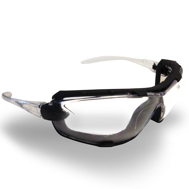 Clear Foam Bound Safety Glasses (1 pair)