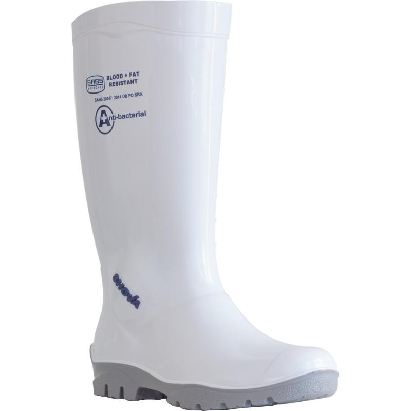White PVC Gumboots Non Safety Toe Mens Size 14 (49) (1 pair)