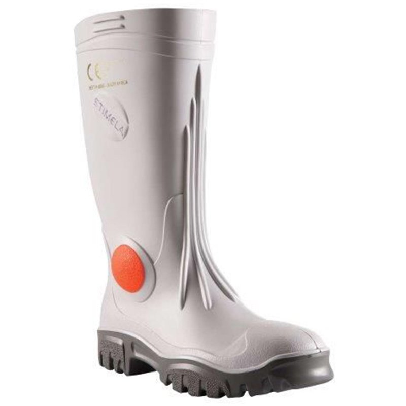 White PVC Gumboots Safety Toe Mens Size 4 (37) (1/pair)