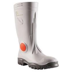 White PVC Gumboots Safety Toe Mens Size 14 (49) (1/pair)