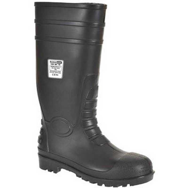 Black Premium PVC Safety Gumboot Mens Size 5 (1 pair)