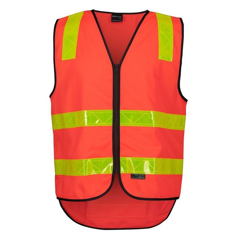 Hi Vis Day/Night Reflective VIC Roads Safety Vest - Orange Small (each)