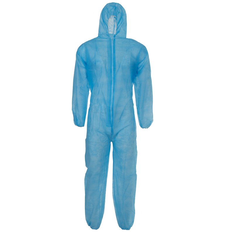 Disposable Polypropylene (PP) Coveralls Blue Large (Each)