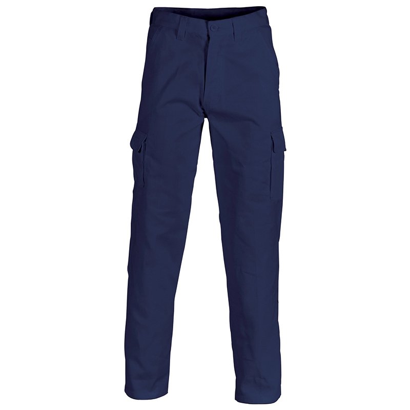Heavy Drill Cargo Trousers Regular Fit Navy 77R (each)