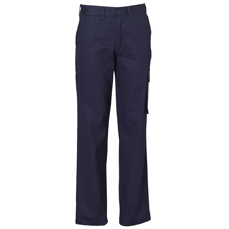 Ladies Heavy Drill Cargo Trousers Navy Size 8 (each)