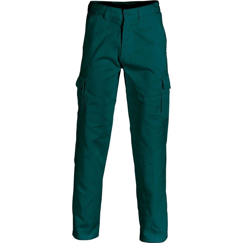 Heavy Drill Cargo Trousers Regular Fit Green 72R (each)