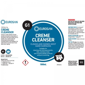Eurosan Label G1 Creme Cleanser (to suit 500ml-1000ml Bottle) (each)