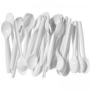 White Plastic Teaspoons (100/pack)