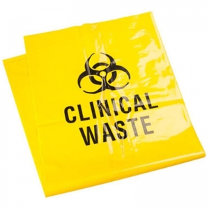 HDPE 120ltr Yellow Infectious Waste Bags 800w x 1100L (250/ctn)