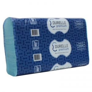 Durelle Premium Blue Slimline Hand Towel 200 Sheets 23 x 23cm (20 packs/ctn)