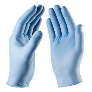 Protectaware Premium Polymer Coated Blue Latex Powder Free Gloves - Medium (100/