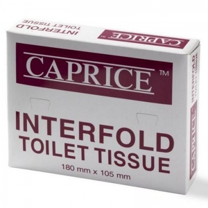 Caprice Interfold Toilet Tissue 1ply 150 Sheet (100packs/ctn)