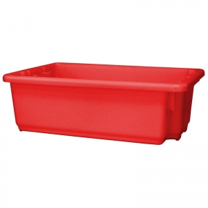 Restock 32L No.7 Food Grade Stackable Crate 645 x 413 x 210mm Red (each)
