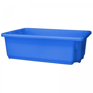 Restock 32L No.7 Food Grade Stackable Crate 645 x 413 x 210mm Blue (each)