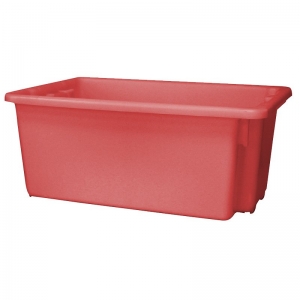Restock 52L No.10 Food Grade Stackable Crate 645 x 413 x 276mm Red (each)