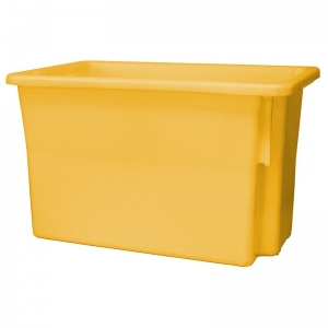Restock 68L No.15 Food Grade Stackable Crate 645 x 413 x 397mm Yellow (each)