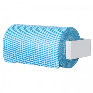Wall Mount Wipe Dispenser to suit 45m Roll - White Powder Coated Metal (each)