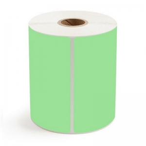 Direct Thermal Labels Green 102mm x 150mm 25mm core 300/roll (20roll/ctn)