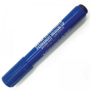 Detectable Permanent Marker Blue with Black Ink (10/pack)