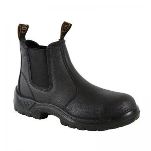 Elastic Sided Safety Boots with Safety Toe Black Mens Size 3 / Ladies Size 5 (1